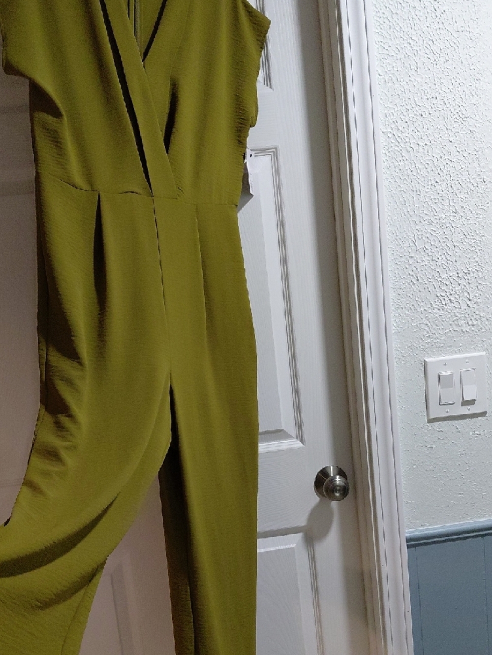 Nine West Olive Green V-Neck Jumpsuit - Picture 4 of 5